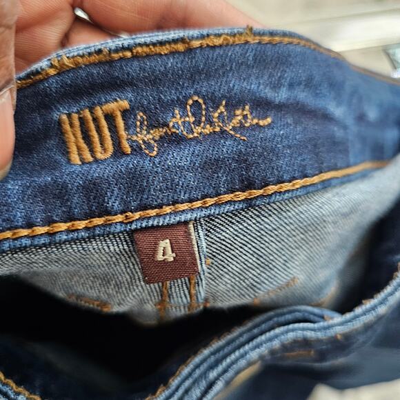 Kut from the Kloth Dark Wash Cropped Denim Jeans Size 4 - Picture 5 of 6